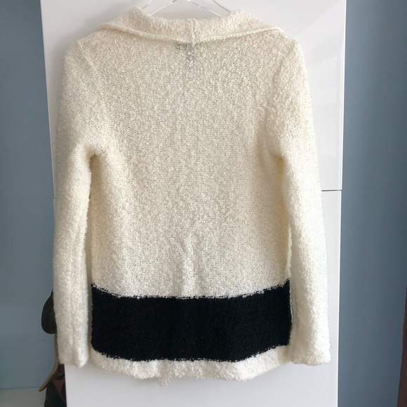 Ralph Lauren Ivory & Black Open Cardigan Sz Small - Picture 4 of 7